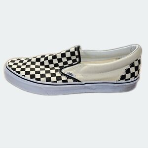 Vans Checkered Slip On Sneaker Classic Black Off White Canvas Skate Shoes Unisex